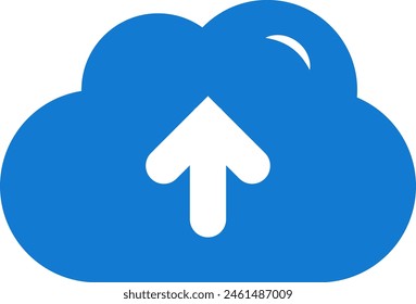 Upload cloud icon. Download data file symbol vector illustration design