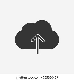 Upload cloud icon illustration isolated vector sign symbol