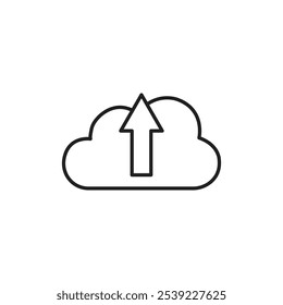 Upload to Cloud icon outline collection or set in black and white