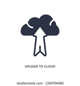 upload to cloud icon. Simple element illustration from marketing concept. upload to cloud editable symbol design on white background. Can be use for web and mobile.