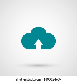 upload to cloud icon. Vector illustration EPS 10.