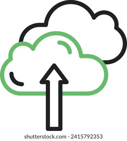 Upload to Cloud icon vector image. Suitable for mobile application web application and print media.