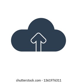  upload cloud icon. Upload cloud vector icon. Upload cloud symbol.