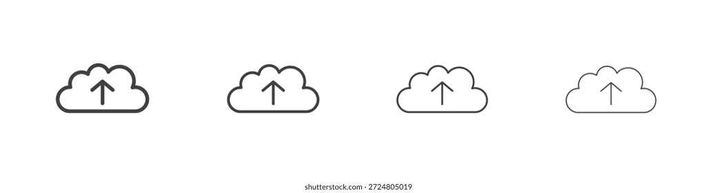 In Cloud hochladen Symbole für Grafik und Webdesign.