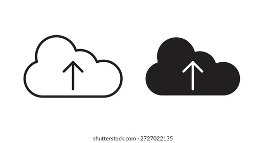 In Cloud-Symbole hochladen Symbol, Logo-Abbildung. Symbolkonzept für das Webdesign