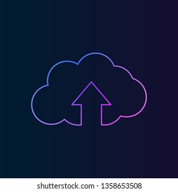 upload cloud nolan icon. Simple thin line, outline vector of web, minimalistic icons for UI and UX, website or mobile application