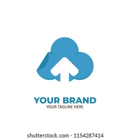 Upload cloud note logo icon simple cute