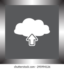 Upload from cloud sign icon, vector illustration. Flat design style 