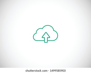 Upload, cloud storage icon vector illustration EPS10