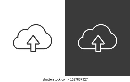 Upload, cloud storage icon vector illustration EPS10
