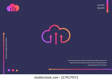 Upload Cloud Storage Transfer Network Logo