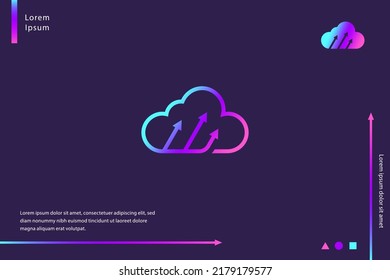 Upload Cloud Technology Digital Data App Logo