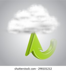 Upload to cloud, vector