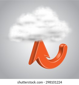 Upload to cloud, vector