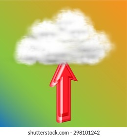 Upload to cloud, vector