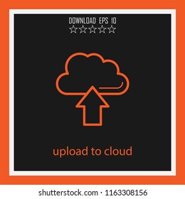 upload to cloud vector icon