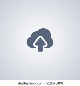 Upload cloud vector icon