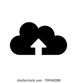 Upload cloud vector icon.
