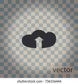 Upload cloud, vector icon
