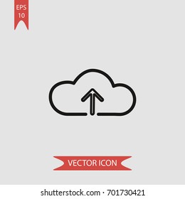 Upload to cloud vector icon illustration symbol