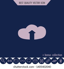 Upload cloud, vector icon, web design element