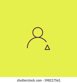 Upload contact icon. Add user sign vector