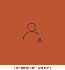 Upload contact icon. Add user sign vector
