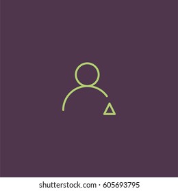 Upload contact icon. Add user sign vector