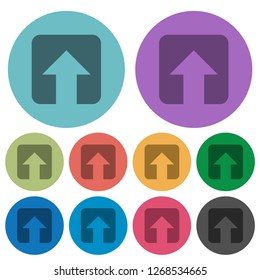 Upload darker flat icons on color round background