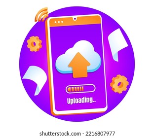 upload data using a mobile smartphone