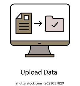 Carregar Ícone de Vetor de Dados Mostrando Transferência de Arquivo, Armazenamento em Nuvem e Sincronização Digital