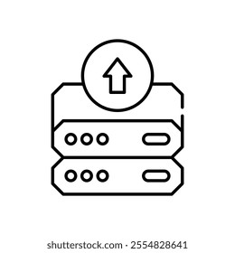 Upload Data vector icon stock illustration