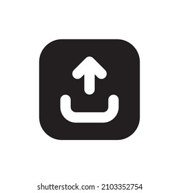 Upload Data vector Solid Icon Design Symbol on White background EPS 10 File