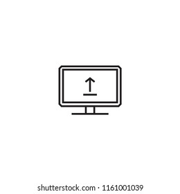 upload desktop vector icon