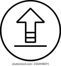 upload up direction action arrow Outline