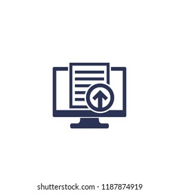 upload document, file via computer icon