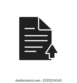 Ícone Carregar documento Ilustração de linha plana