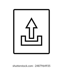 Upload document icon illustrated in vector