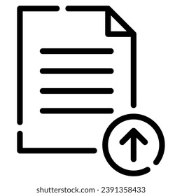 Upload Document icon illustration for uiux, infographic, web, app, etc