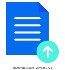 Upload Document icon illustration for uiux, infographic, web, app, etc