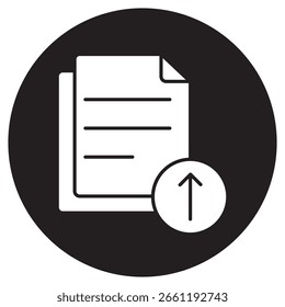 Upload Document Icon, Secure Document Upload, Easy File Transfer Portal, vector