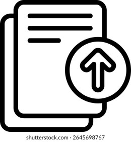 Carregar Documento Design Moderno de Ícone Preto