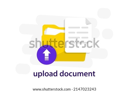 Upload document. Uploading file flat icon. Share or send document file. Uploading, downloading, synchronizing file icon for use on web page, mobile apps, UI and web hosting