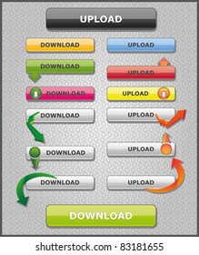 upload and down load buttons