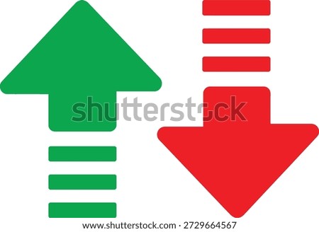 Upload and Download Arrow Icons Data Transfer Import Export Symbol