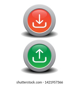 Upload and download button for website  use 