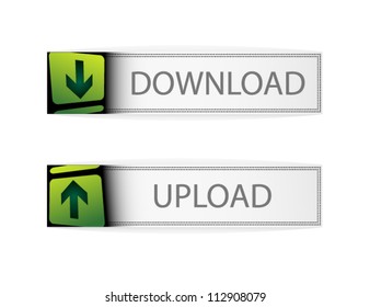 Upload and download buttons. EPS8.