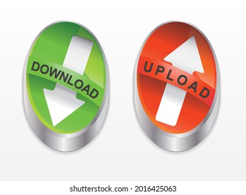 upload and download buttons isolated