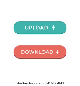 Upload and download buttons isolated for web and mobile.Pixel perfect icons.