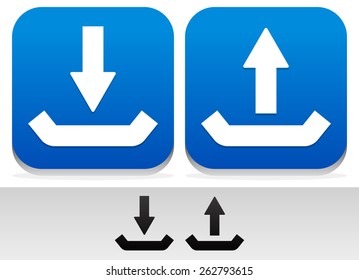 Upload, Download Buttons and Symbols